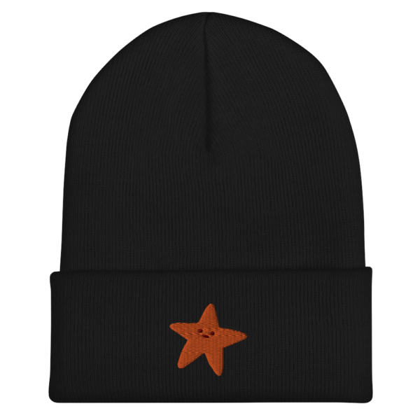 Gold Star Cuffed Beanie