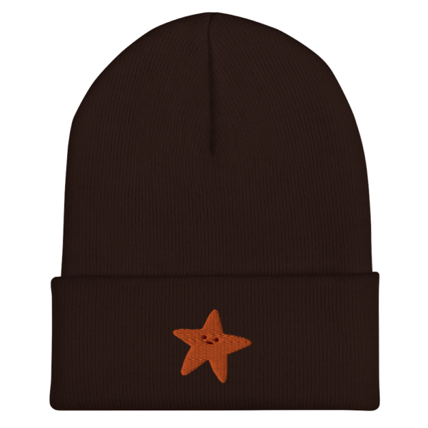 Gold Star Cuffed Beanie