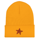 Gold Star Cuffed Beanie