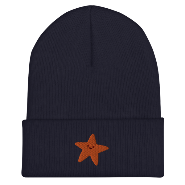 Gold Star Cuffed Beanie