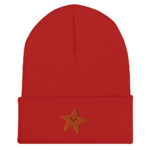 Gold Star Cuffed Beanie