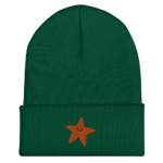 Gold Star Cuffed Beanie